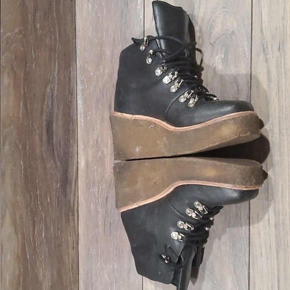 Jeffrey Campbell Free People Y2K Viajar Wedge Hiker Boots 7M - Picture 7 of 15